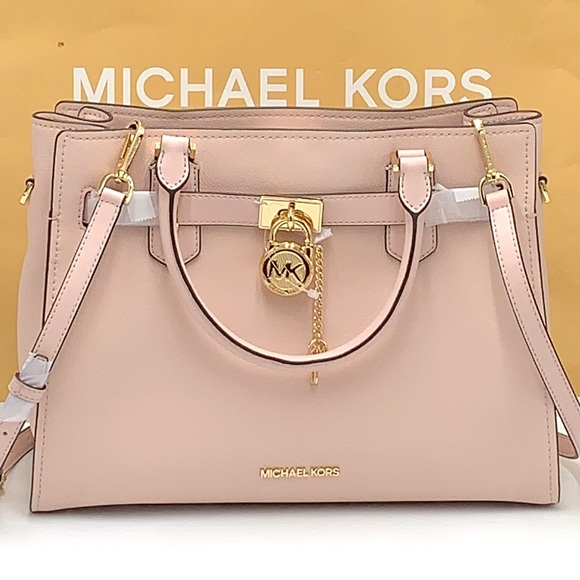 MICHAEL KORS HAMILTON MEDIUM
SATCHEL SHOULDER CROSSBODY BAG
POWDER BLUSH COLOR - Picture 2 of 15